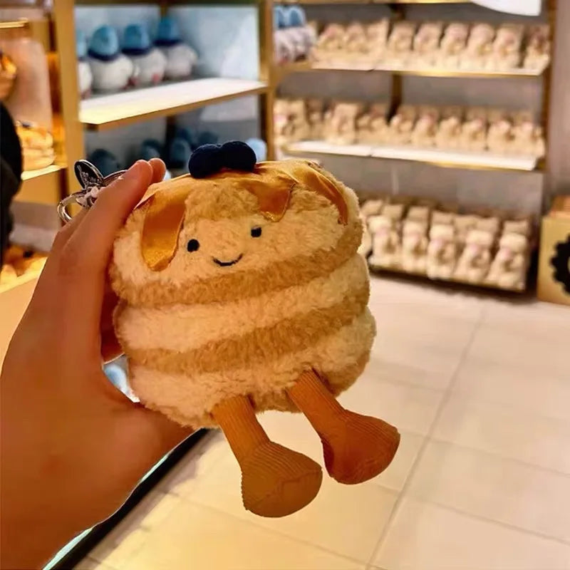 JC Kawaii Food Plush Pendant Coffee Cake Toys Soft Stuffed Food Shaped Fluffy Cuddly Gift for Kids Birthday Xmas Home Bag Decor