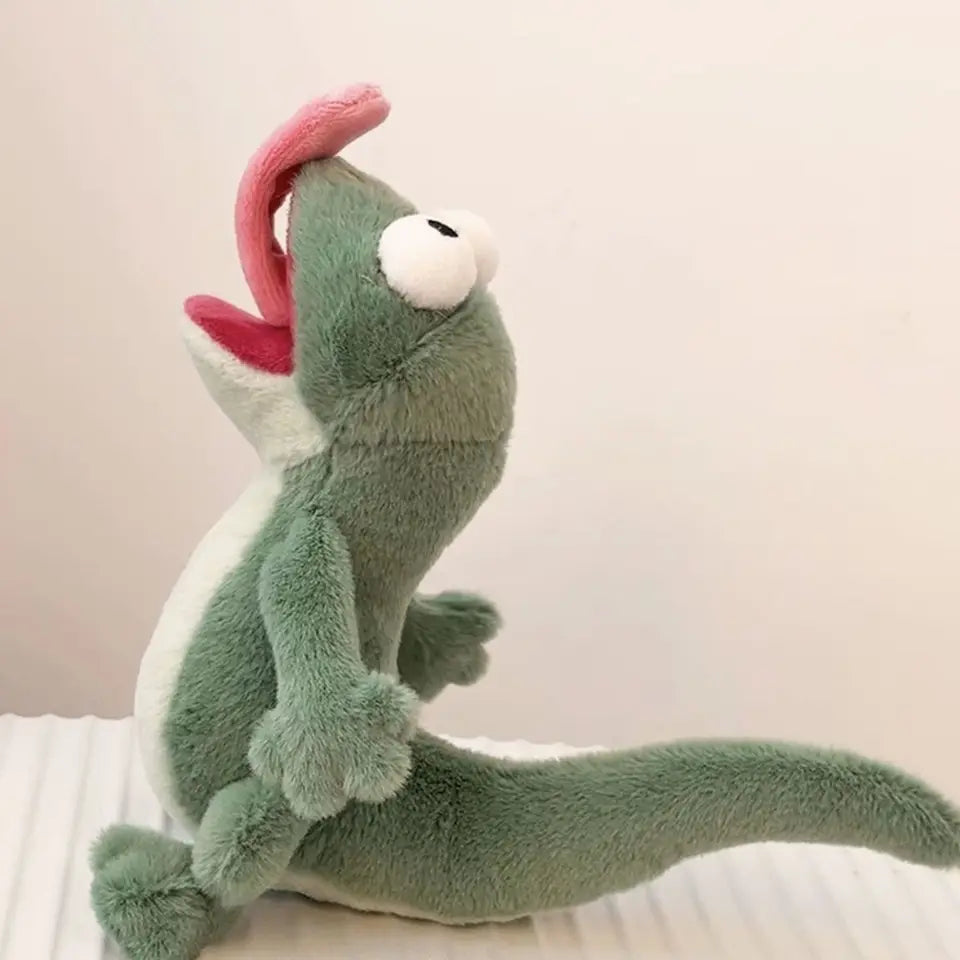 14cm Beaver Lizard Tom Cute Vocal Toy Magnetic Tongue Lizard Abstract Plush Toy Anime Creative Birthday Gift Cute Plush Toys For