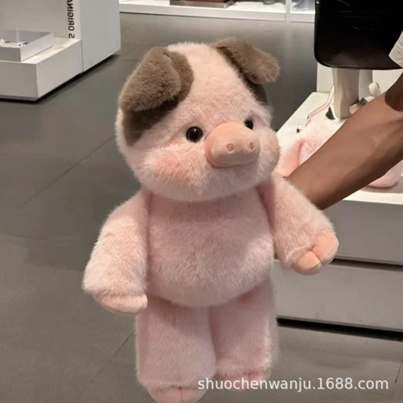 Kawaii Run Plush Toy Fluffy Stuffed Pink Pig Sheep Highland Cow Perfect Birthday Christmas Gift for Kids Girls Animal Lovers