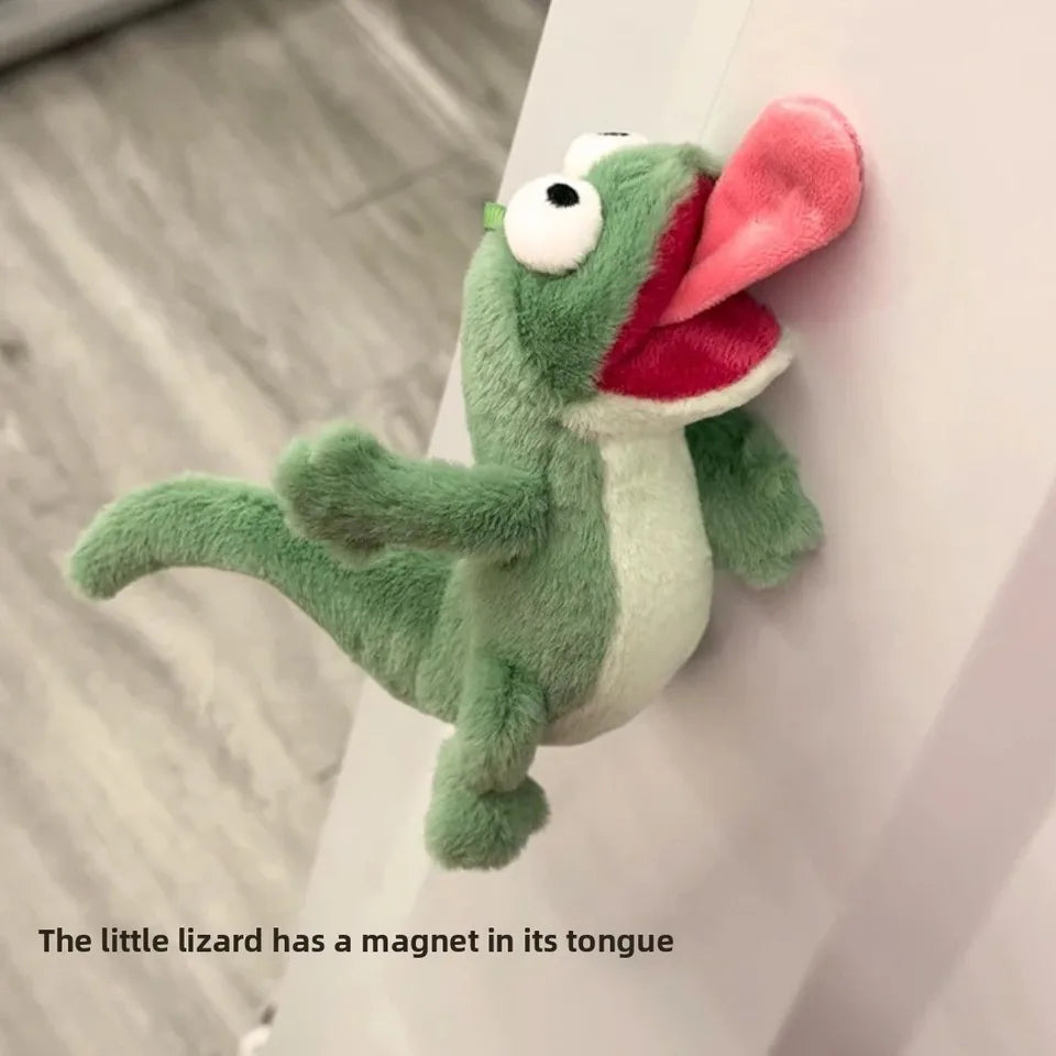 14cm Beaver Lizard Tom Cute Vocal Toy Magnetic Tongue Lizard Abstract Plush Toy Anime Creative Birthday Gift Cute Plush Toys For