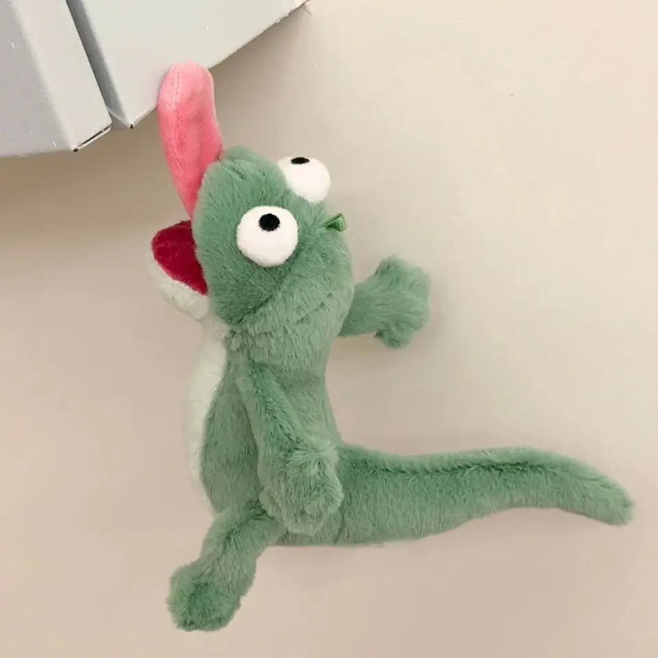 14cm Beaver Lizard Tom Cute Vocal Toy Magnetic Tongue Lizard Abstract Plush Toy Anime Creative Birthday Gift Cute Plush Toys For