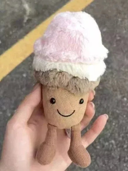 JC Kawaii Food Plush Pendant Coffee Cake Toys Soft Stuffed Food Shaped Fluffy Cuddly Gift for Kids Birthday Xmas Home Bag Decor