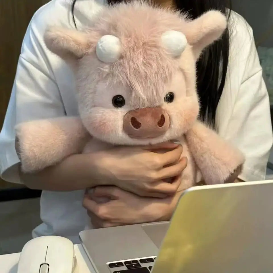 Soft Calf Pig Stuffed Animal Plush Toy Cute Animated Stuffed Animal Pillow Creative Running Pig Plush Toy Gift 17.7inch