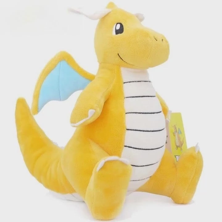 Anime Kawaii Dragonite Stuffed Toys Cartoon&Cute Plush Dolls Throw Pillow Birthday Gift for Kids Friends Boys Home Decoration